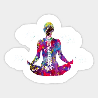 Meditating Woman Sticker